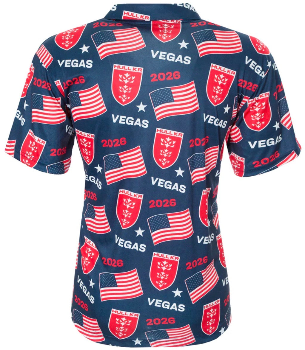 KR VEGAS HAWAIIAN NAVY SHIRT