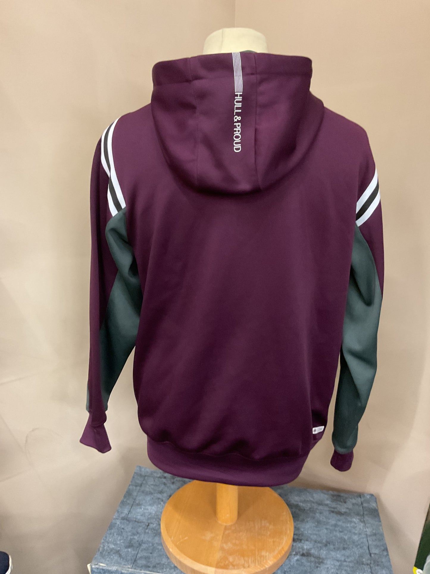 HULL FC BURGUNDY QUARTER ZIP - SIZE - S