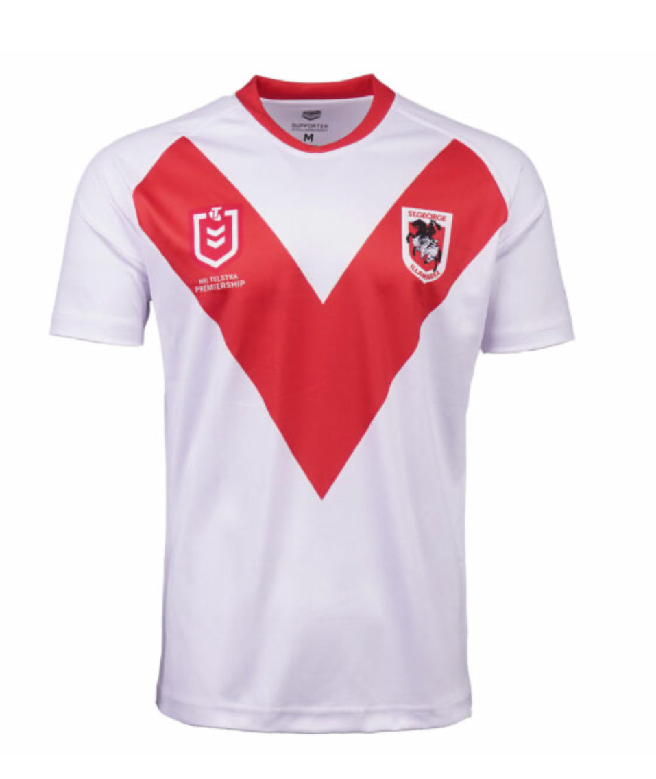 ST GEORGE ILLAWARRA DRAGONS YOUTH SUPPORTER SHIRT 25