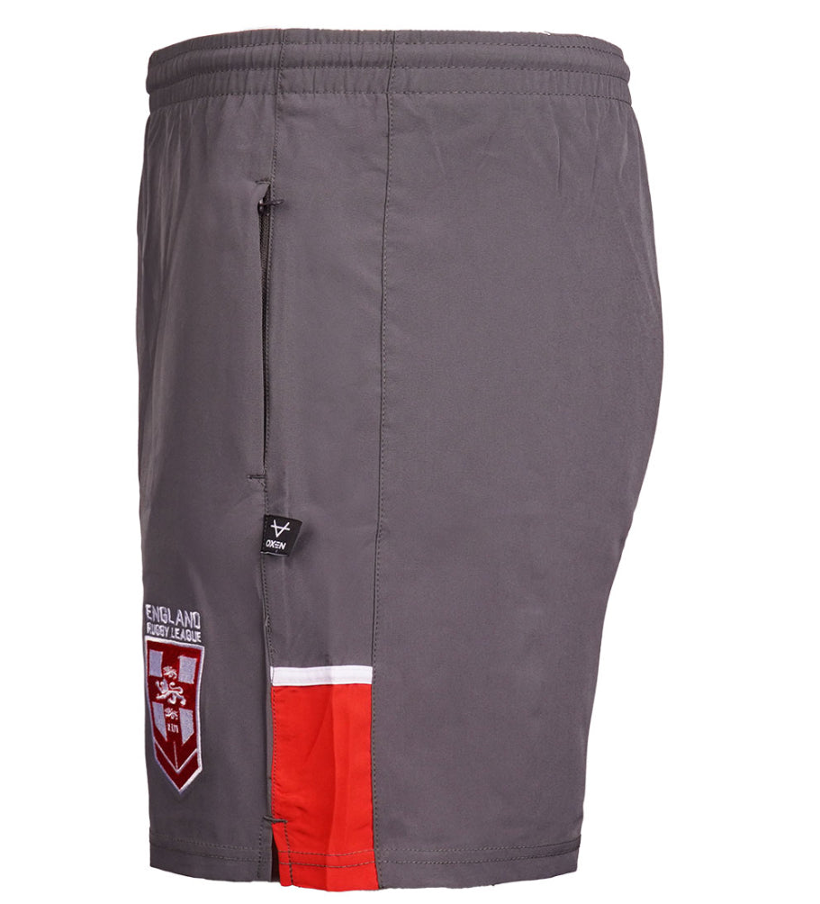 OXEN ENGLAND RUGBY LEAGUE CHARCOAL SHORTS