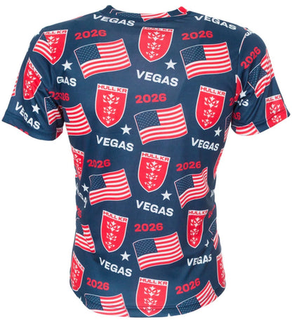 KR VEGAS HAWAIIAN NAVY TEE