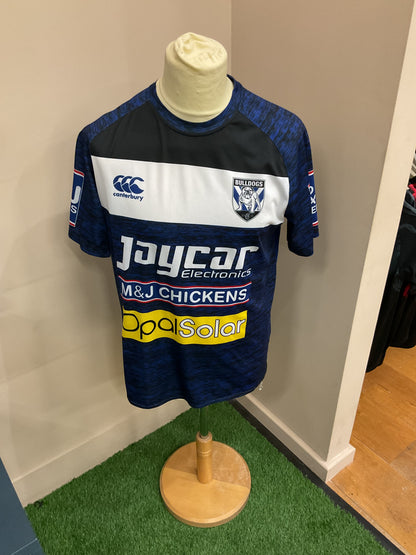 CANTERBURY BULLDOGS NAVY AND WHITE TEE - (L)