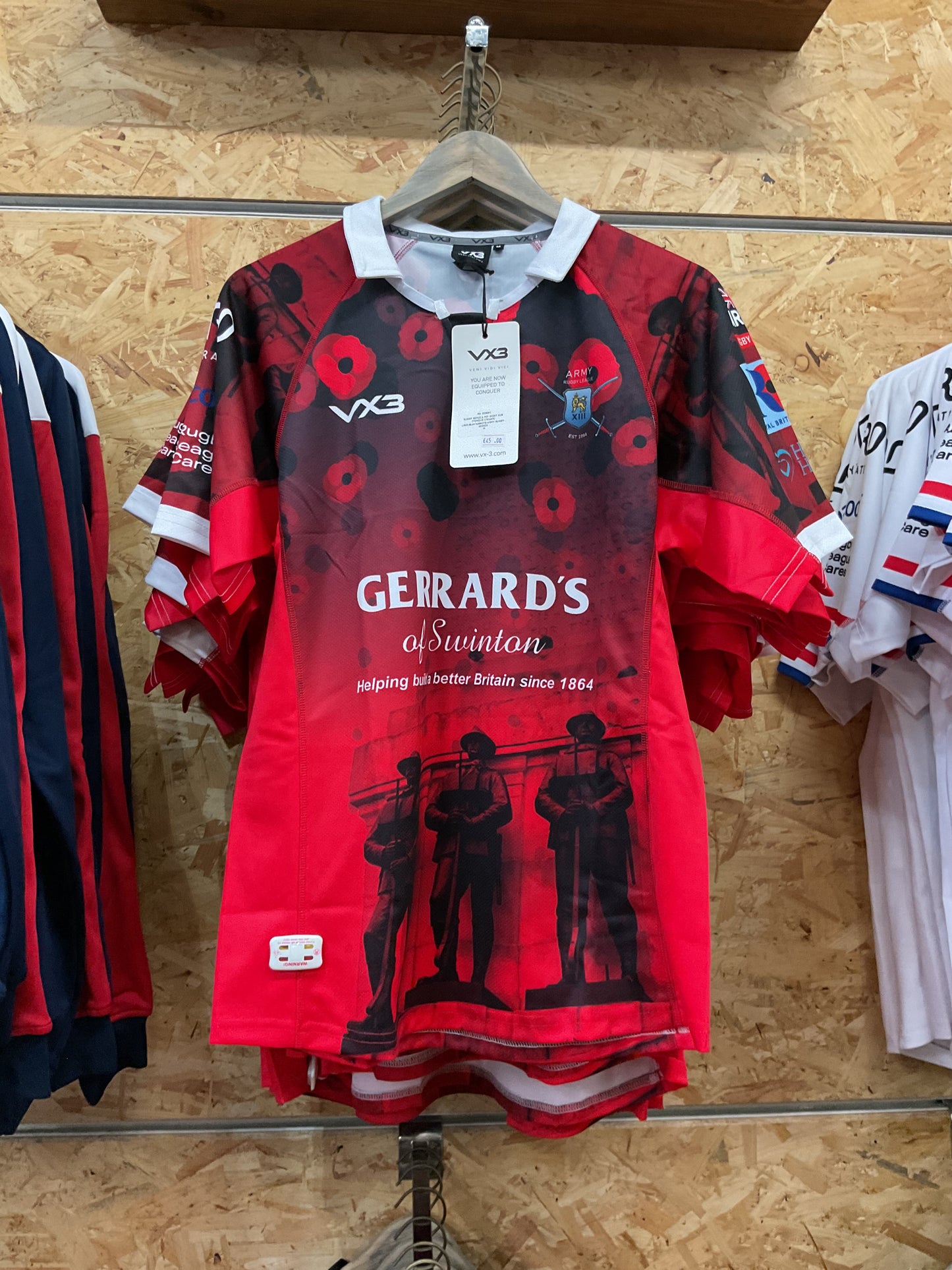 ARMY RUGBY LEAGUE POPPY SHIRT