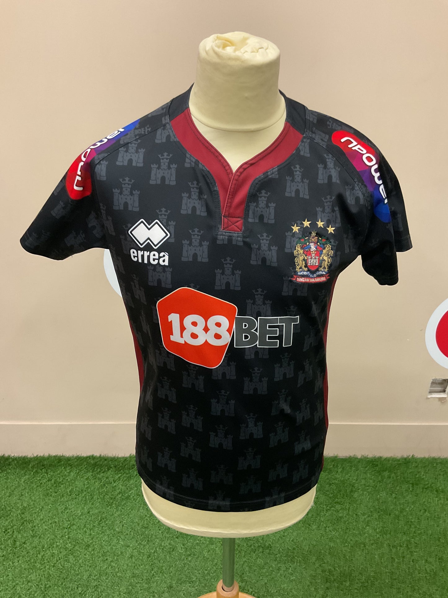 WIGAN WARRIORS 2018 AWAY SHIRT SIZE - S