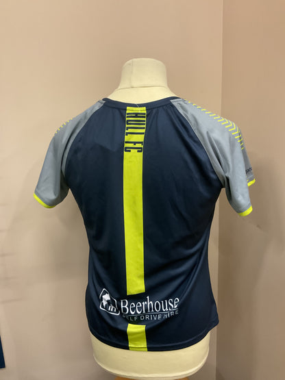 RETRO HULL FC NAVY GREY AND YELLOW TRAINING TEE