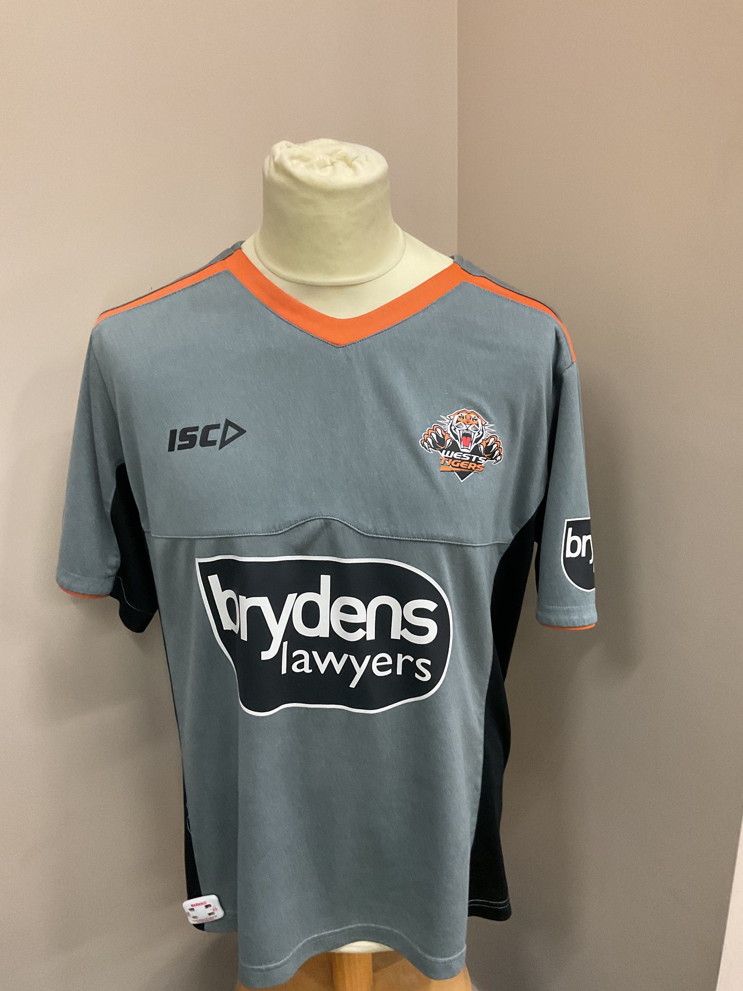 WESTS TIGERS GREY TRAINING SHIRT