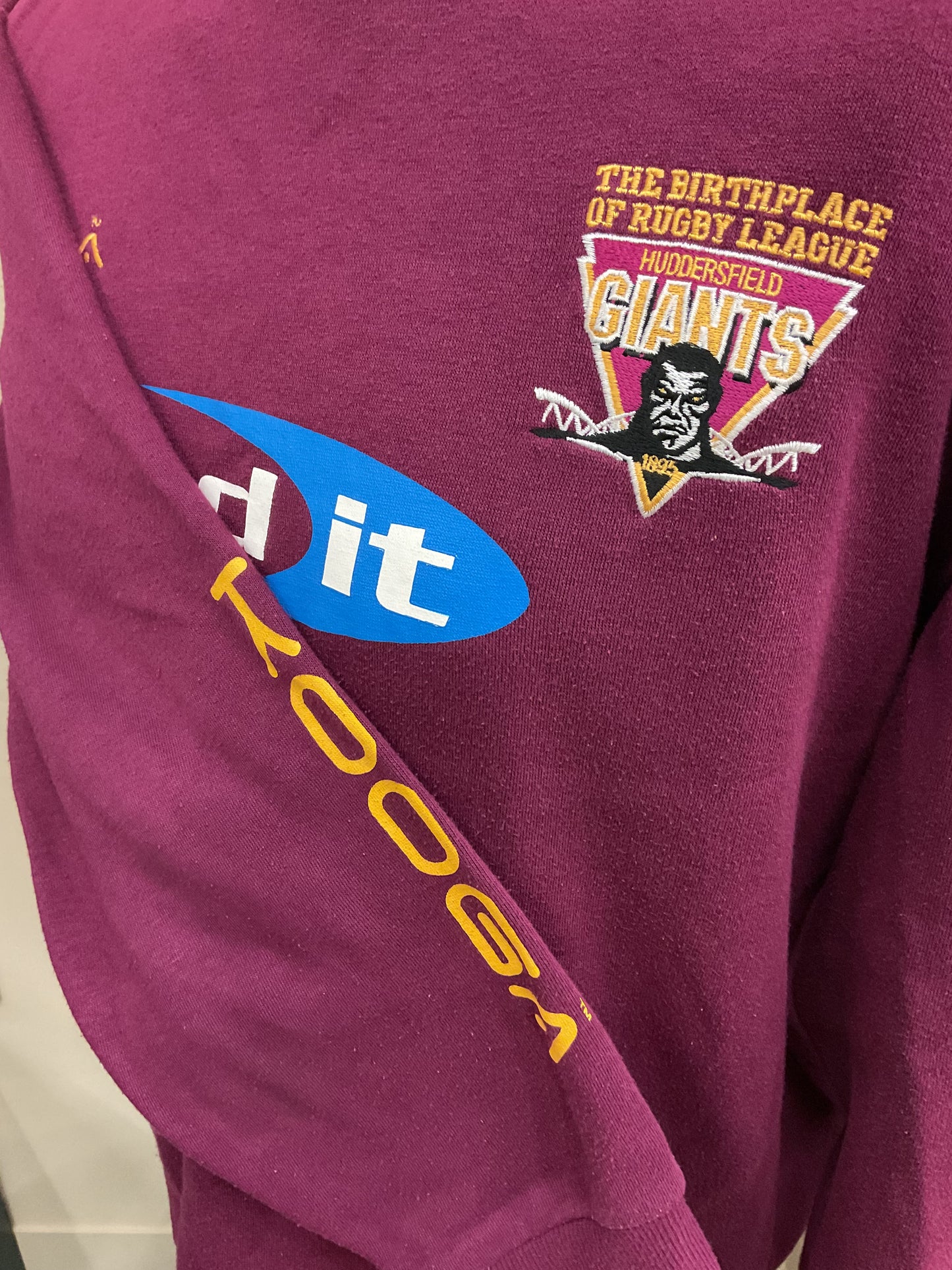 HUDDERSFIELD BURGUNDY JUMPER