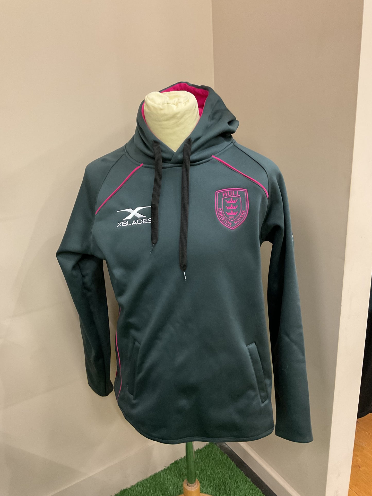HULL KR 2018 CHARCOAL AND PINK HOODY