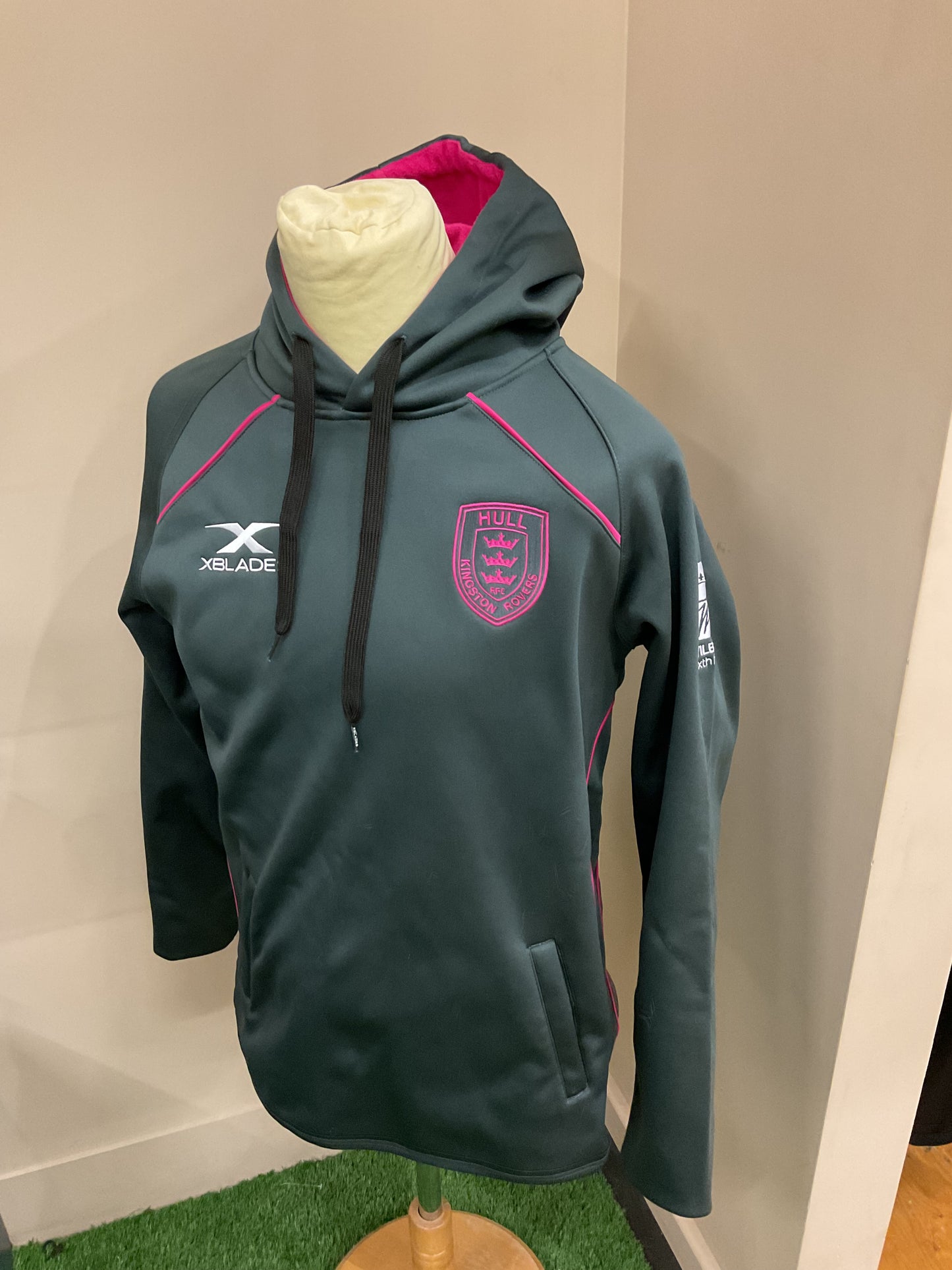 HULL KR 2018 CHARCOAL AND PINK HOODY