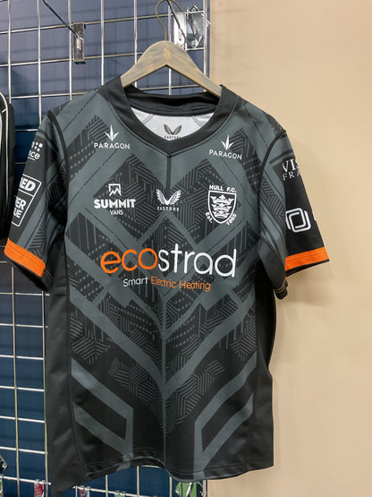 HULL FC 2025 BLACK AND ORANGE ALTERNATE SHIRT
