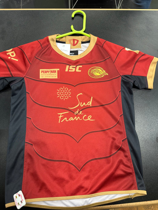 CATALANS DRAGONS 2018 CHALLENGE CUP SHIRT SIZE- 12