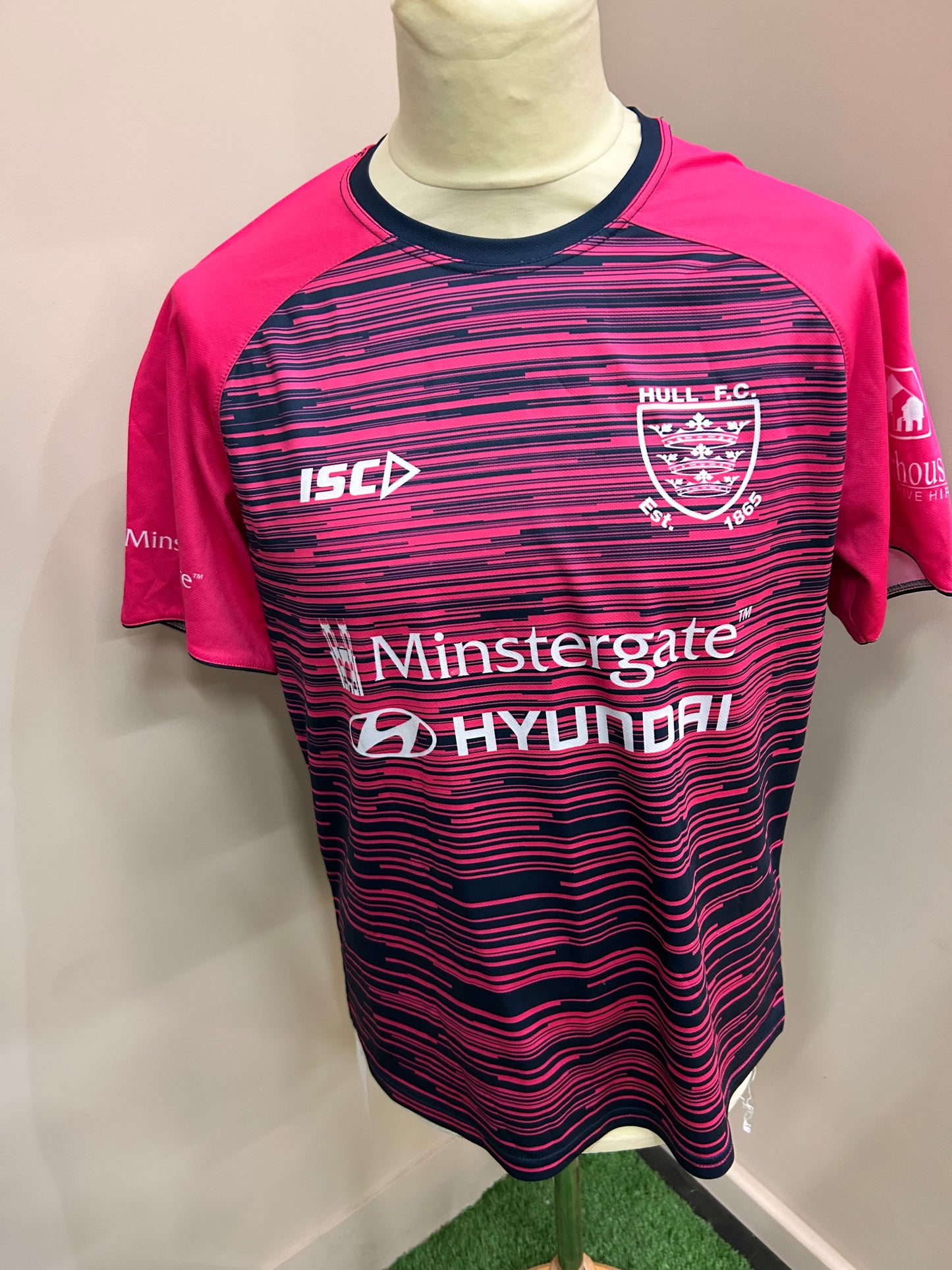 HULL FC PINK AND NAVY TRAINING TEE