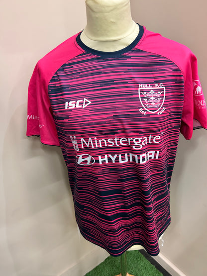 HULL FC PINK AND NAVY TRAINING TEE