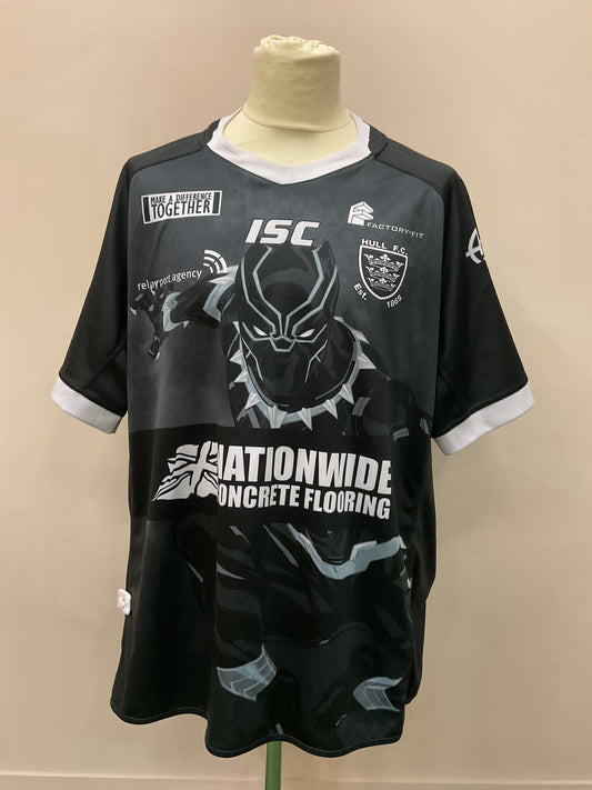 HULL FC 2018 MAGIC WEEKEND BLACK PANTHER SHIRT - (4XL)