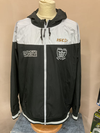 HULL FC BLACK AND WHITE RAIN JACKET - SIZE - 3XL