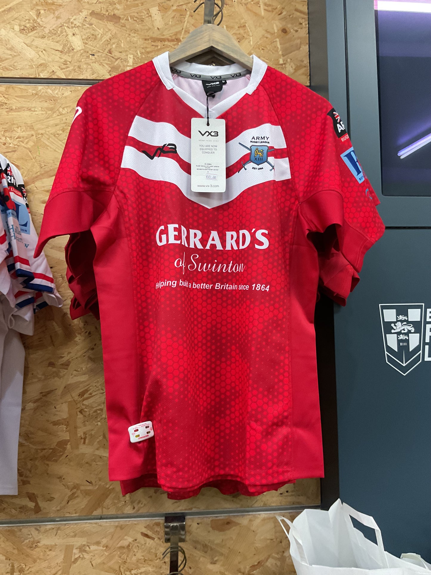 ARMY RUGBY LEAGUE RED AND WHITE