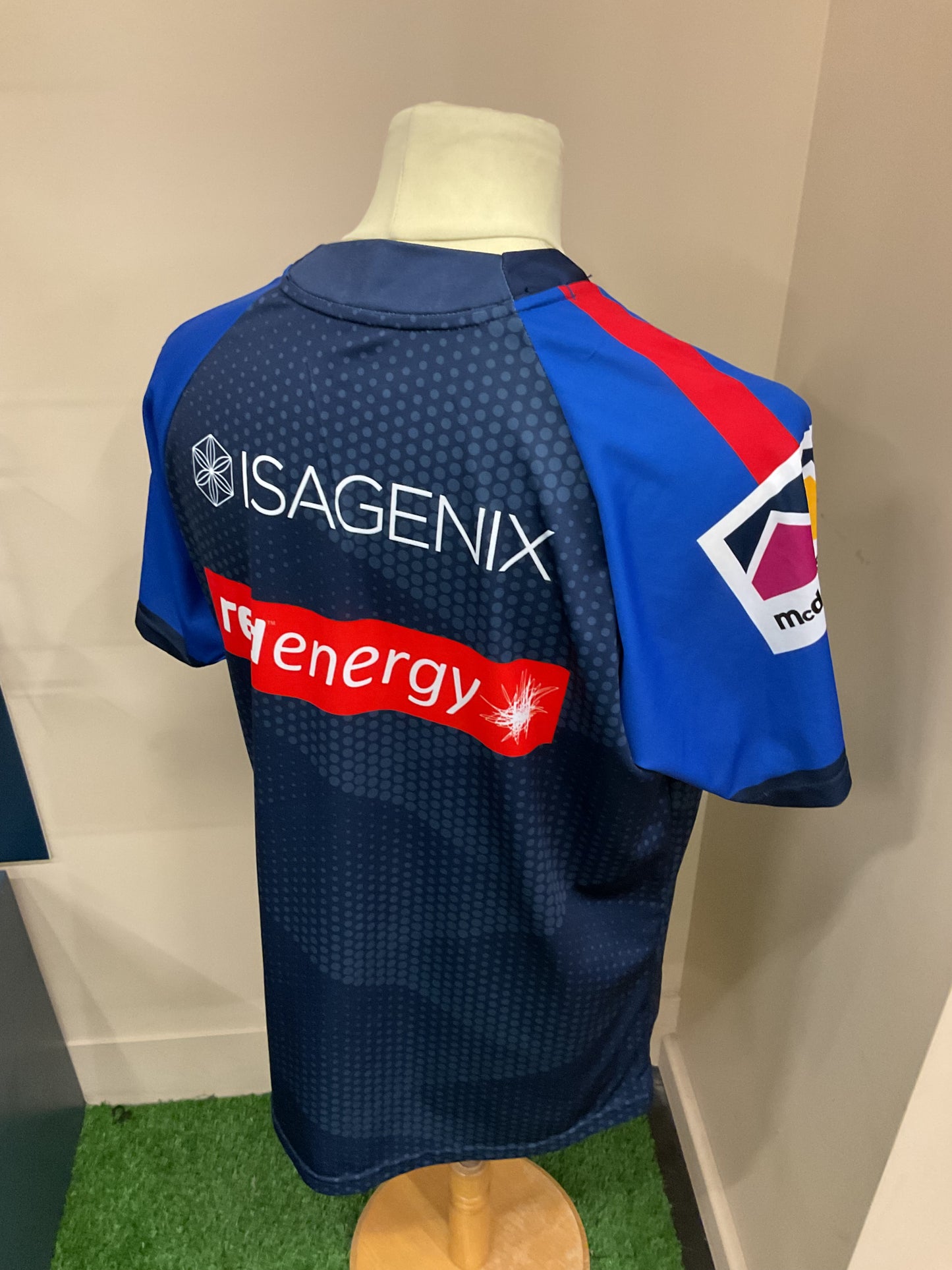 NEWCASTLE KNIGHTS NAVY RED AND BLUE TEE - (XL)