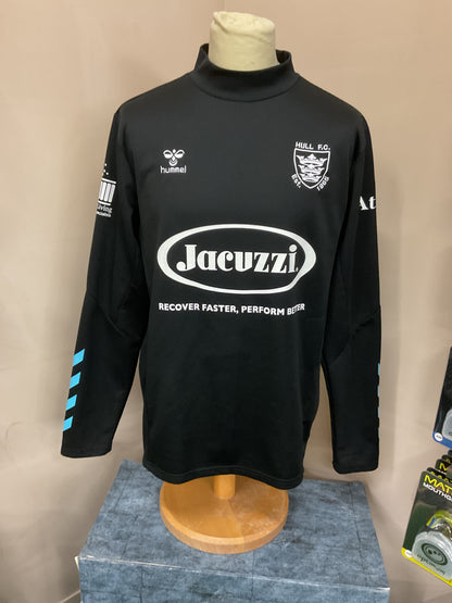 HULL FC BLACK CREW NECK JUMPER - SIZE - XL