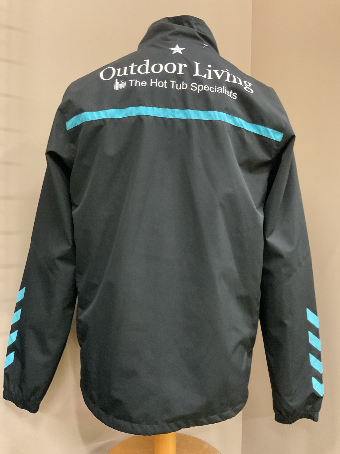 RETRO HULL FC BLACK AND LIGHT BLUE FULL ZIP JACKET