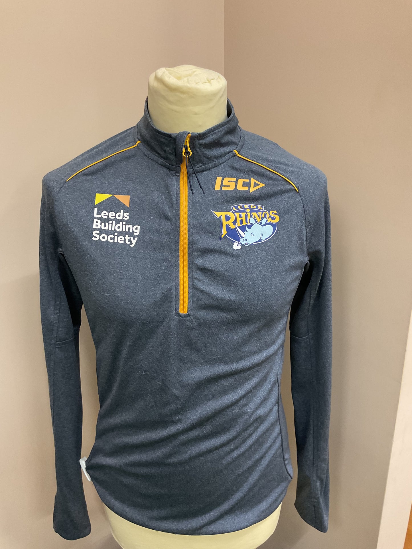 LEEDS RHINOS GREY 1/4 ZIP