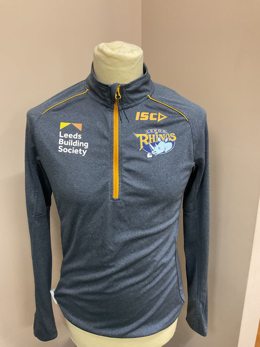 LEEDS RHINOS GREY 1/4 ZIP