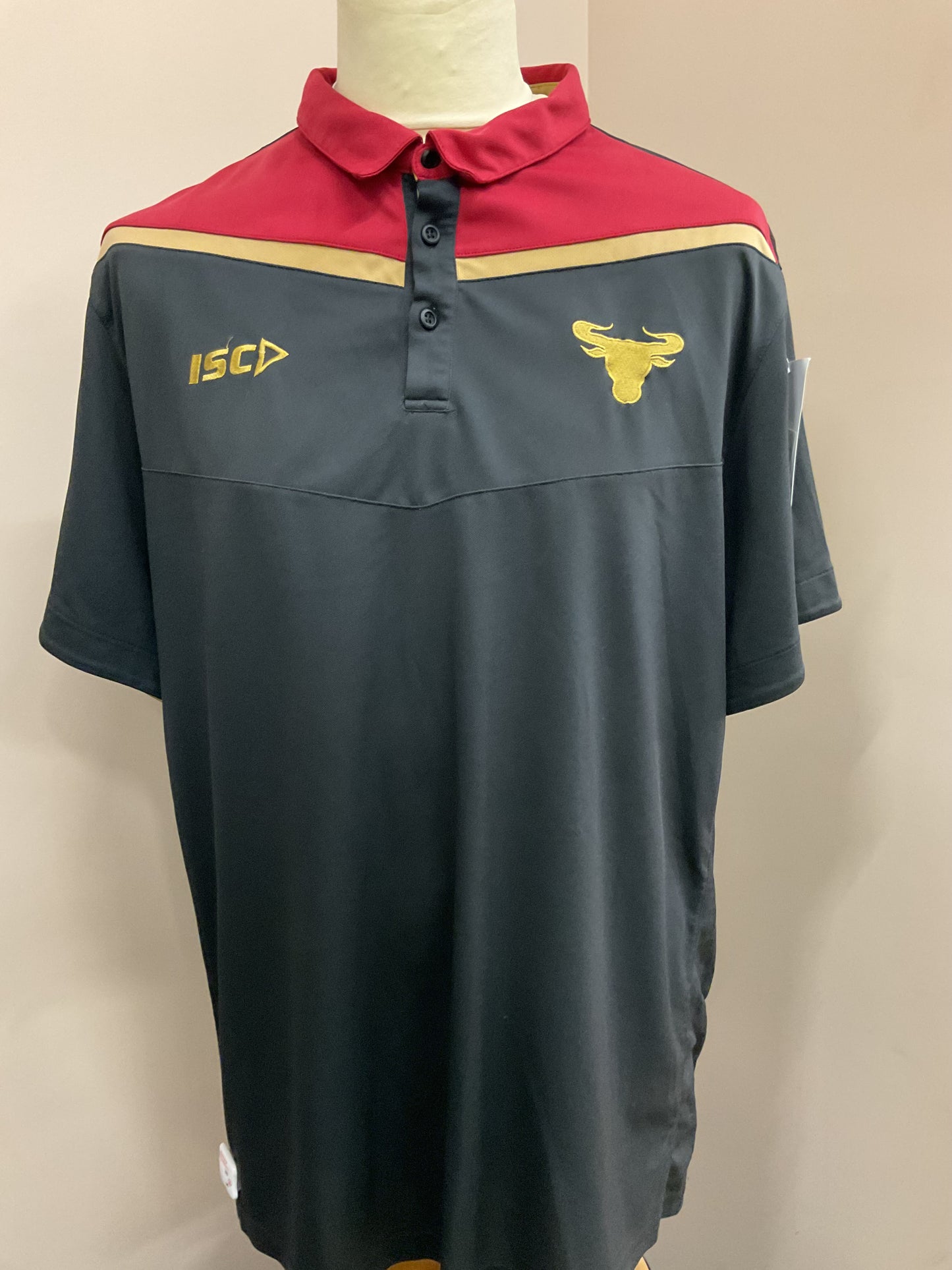 BRADFORD BULLS BLACK AND RED POLO