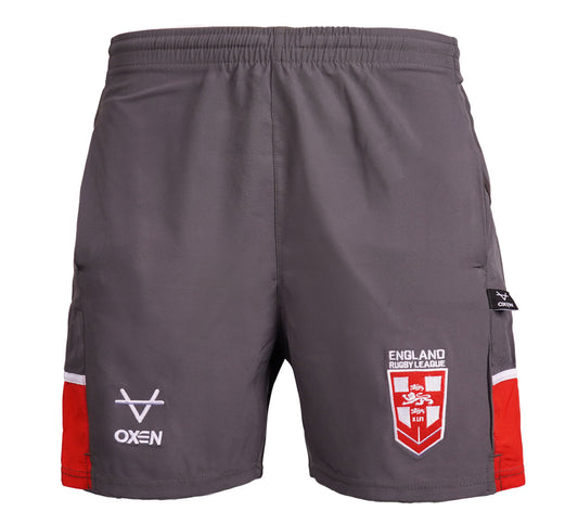 OXEN ENGLAND RUGBY LEAGUE CHARCOAL SHORTS