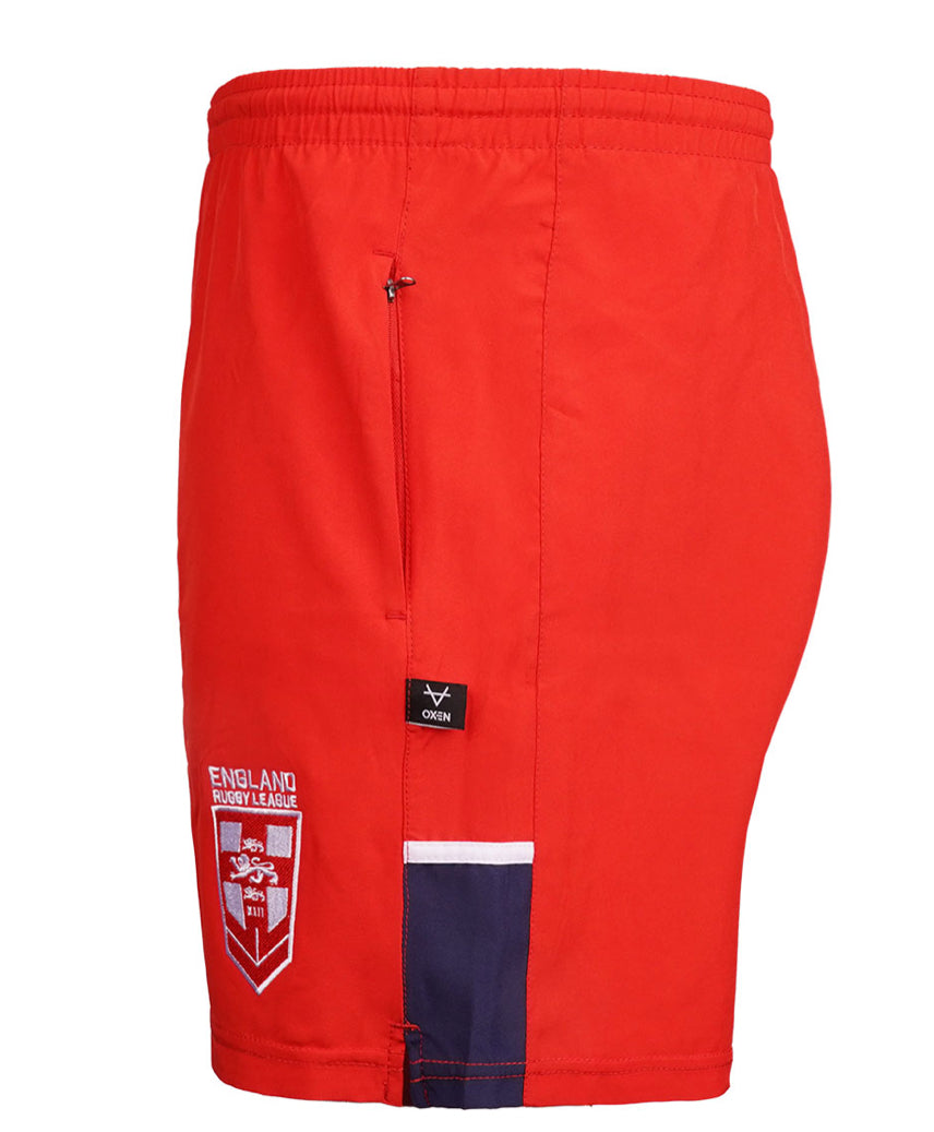 OXEN ENGLAND RUGBY LEAGUE RED SHORTS