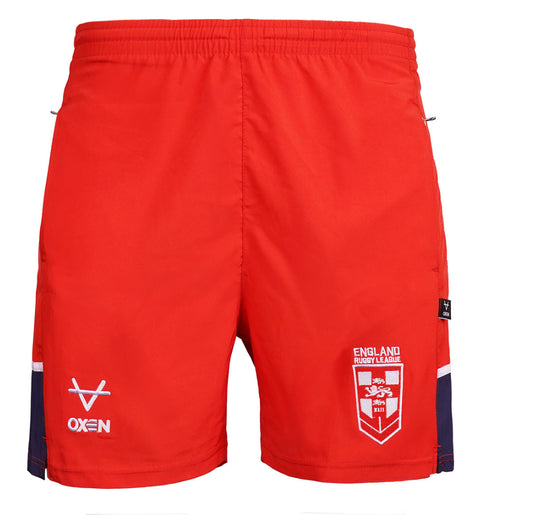 OXEN ENGLAND RUGBY LEAGUE RED SHORTS