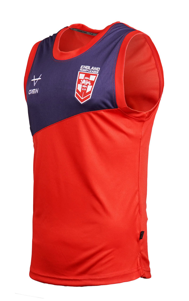 OXEN ENGLAND RUGBY LEAGUE RED SINGLET