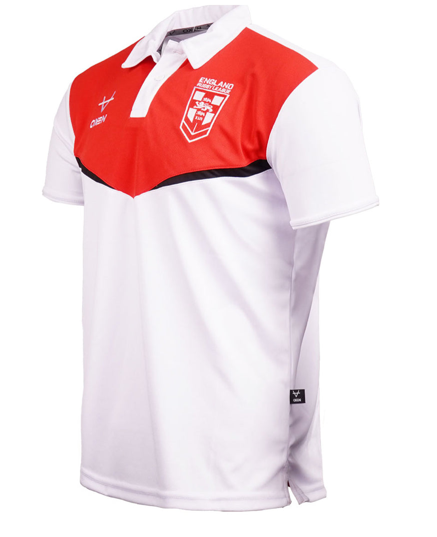 OXEN ENGLAND RUGBY LEAGUE WHITE POLO