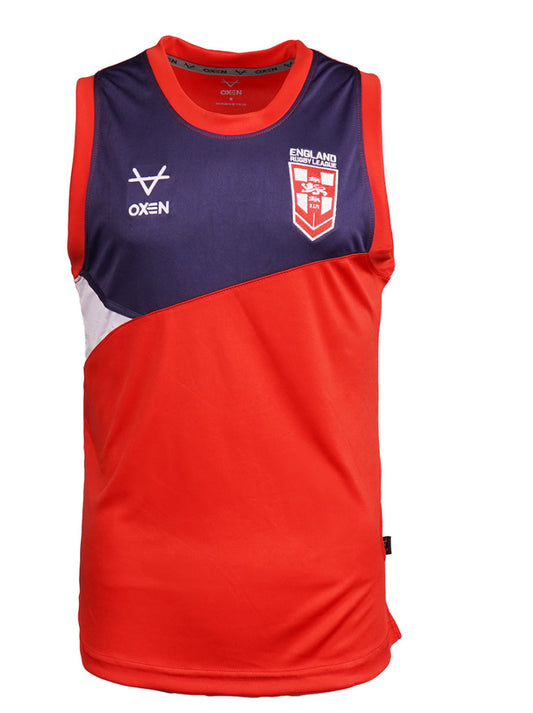 OXEN ENGLAND RUGBY LEAGUE RED SINGLET