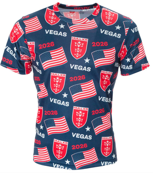 KR VEGAS HAWAIIAN NAVY TEE