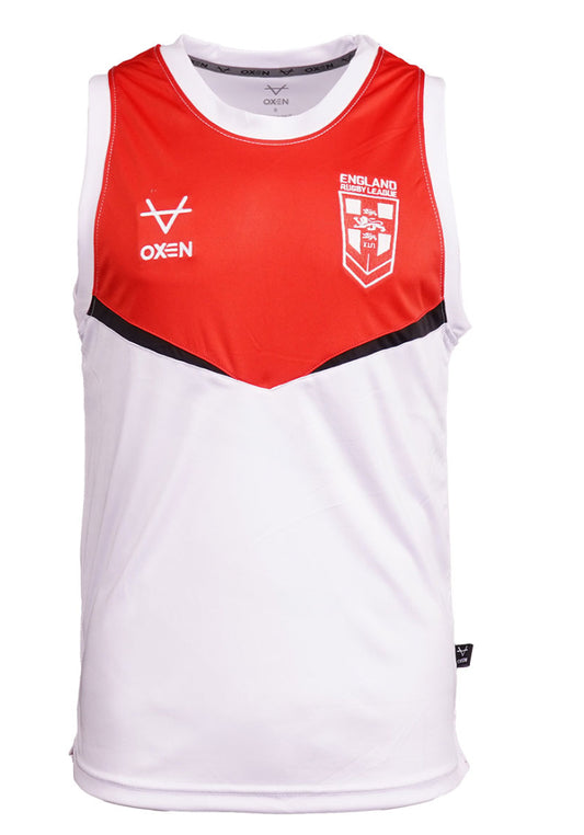 OXEN ENGLAND RUGBY LEAGUE WHITE SINGLET