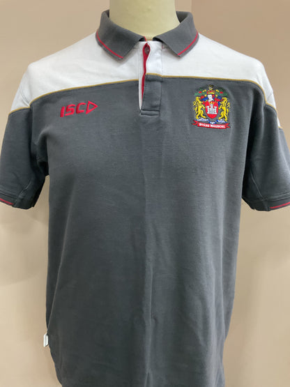 WIGAN WARRIORS GREY WHITE POLO