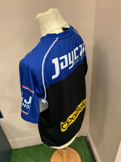 CANTERBURY BULLDOGS BLUE AND BLACK TEE - (L)