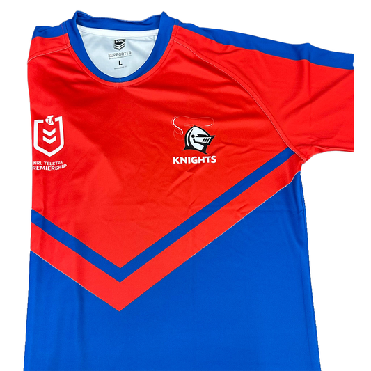 NEWCASTLE KNIGHTS SUPPORTERS SHIRT RED CHEST