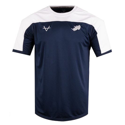 LEEDS RHINOS NAVY/WHITE TRAINING TEE