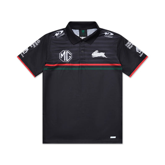 SOUTH SYDNEY RABBITOHS BLACK PLAYERS POLO