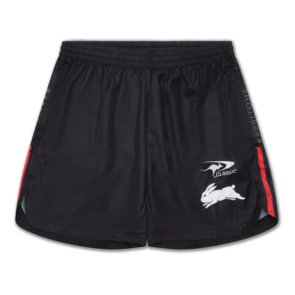 SOUTH SYDNEY RABBITOHS BLACK TRAINING SHORTS