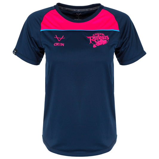 LEEDS RHINOS AWAY TRAINING TEE PINK CHEST